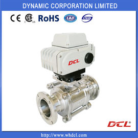 Super Small Torque 24VDC DN65 2 Piece Sanitary Ball Valve