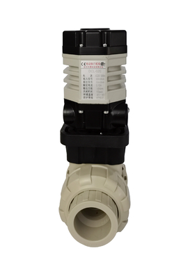 Compact Electric Actuated PP-H Ball Valve Double Trunnion