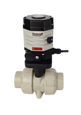 Compact Electric Actuated PP-H Ball Valve Double Trunnion